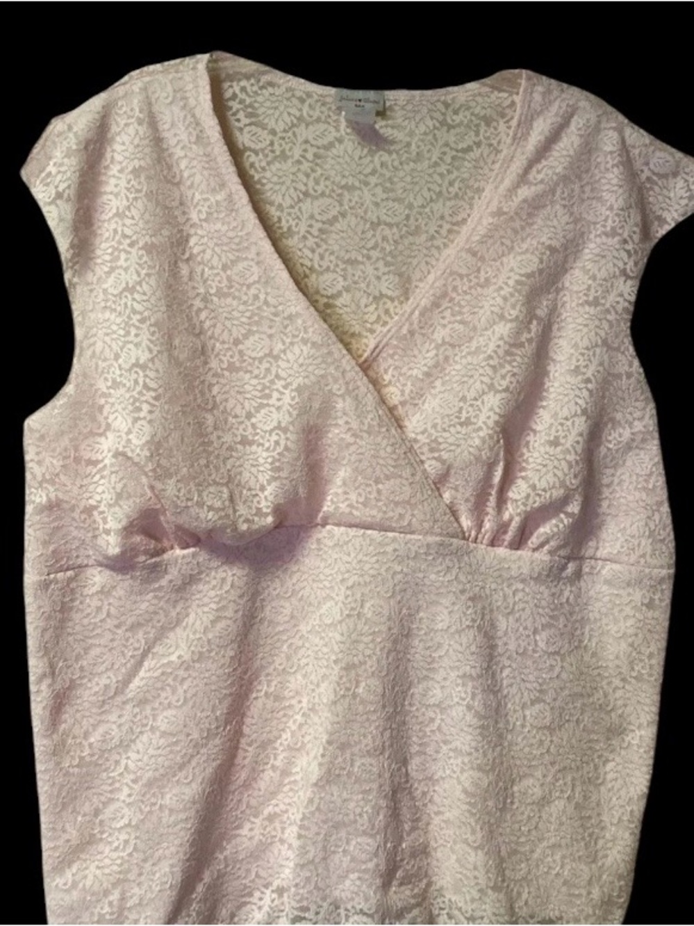 Women’s ~ Top ~ 3X ~ Blouse ~ Pink ~ Lace ~ Sleeveless